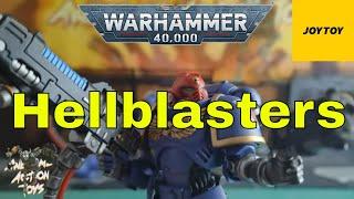 Warhammer 40k Ultramarine Hellblasters, Brother Torsus, Paxor, & Sergeant Ulaxes 1:18 scale figures