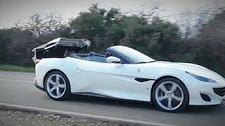 Convertible car's roof opening compilation