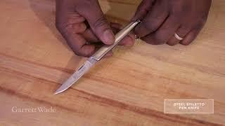 Garrett Wade Steel Stiletto Pen Knife