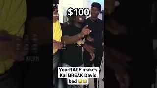 Davis breaks Kai Cenats bed AGAIN 