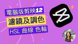 剪映濾鏡和四種調色原理及操作方法‖HSL 曲線 色輪調色‖智能調色 LUT 基礎調色‖電腦版剪映12#剪映調色方法#電腦版剪映教學