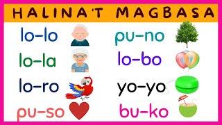 Pagsasanay Bumasa ng DALAWANG PANTIG Part 2 /  Hakbang sa Pagbasa / Preschool & Grade One