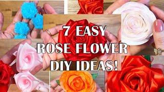 7 Easy Rose flower DIY ideas How to make Rose flowers  | Easy & realistic Rose flower 