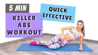 5 MIN KILLER ABS WORKOUT - QUICK & EFFECTIVE