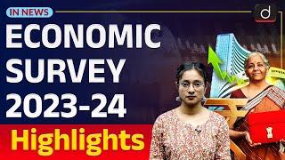 Economic Survey 2023-24| Nirmala Sitharaman|  InNews | Drishti IAS  English