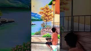 3d wall painting by pintu #art #reels #3d #painting #shorts #youtubeshorts