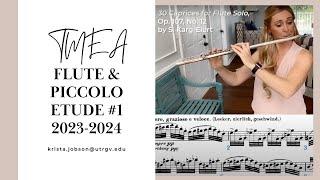 2024 TMEA FLUTE ETUDE 1 Karg Elert Op. 107/12 G Major