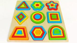 Best Learn Shapes and Counting with Shapes Puzzle - Toddler Learning Videos