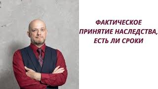 Фактическое принятие наследства, есть ли сроки