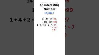 The magical number 142857 #maths #mathtricks #education #specialnumbers