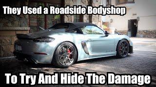 Transporter Damaged 100 mile 718 Spyder RS and Tried to Cover it Up! Total Disaster Of An Industry!