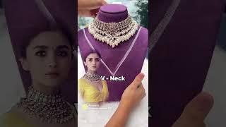 Necklaces with different necklines #neckline #necklace #trending #ytshort