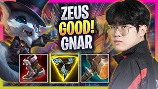 ZEUS IS SO GOOD WITH GNAR! - T1 Zeus Plays Gnar TOP vs Wukong! | Season 2024