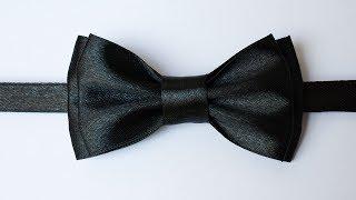 Галстук-бабочка своими руками из атласной ленты / Bow tie with your own hands from satin ribbon