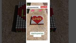 Love solved one cube at a time ️ Send this to someone special! #RubiksLove #CubeArt #LovePuzzle