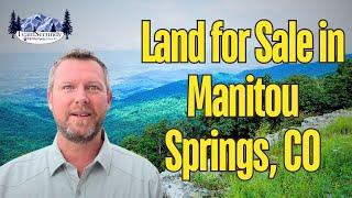 Land for Sale in Manitou Springs, CO | 300 Lower Vista Rd | Stunning Views in Upper Crystal Park