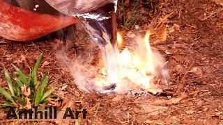 Casting a Yellowjacket Nest with Molten Aluminum