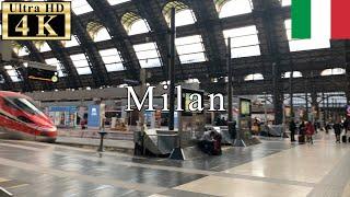 Milan Winter Walk - Milano Centrale Railway Station -【4K 60fps】