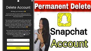 How to Delete Snapchat Account || Snapchat Account Delete kaise kare Permanently 2024