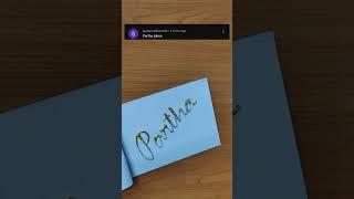 Partha Name Art #shorts #shortsfeed #art #calligraphy #drawing #painting #glitter #arshcreations