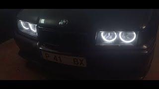 Installation of angel eyes in the headlights on BMW E36