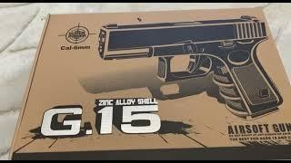Игрушечный металлический пистолет (glock19) g15
