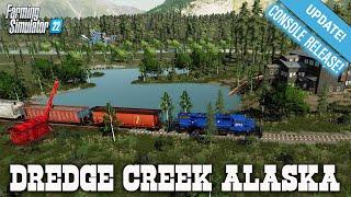 FS22 “DREDGE CREEK ALASKA” NEW (TO CONSOLE) MOD MAP TOUR! | Farming Simulator 22 (Review) PS5.