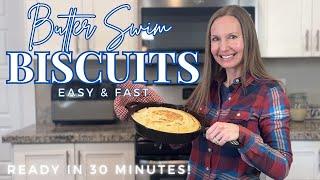 Easy & Fast Buttermilk Butter Swim Biscuits Recipe | Beginner Recipe | Skillet Butterswim Biscuit