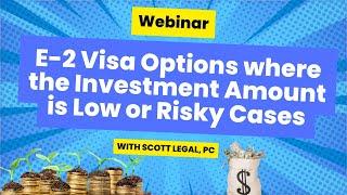 E-2 Visa Options where the Investment Amount is Low or Risky Cases