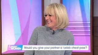 TV screen behind Jane Moore goes wrong - Loose Women - 5th March 2025