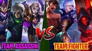 MOBILE LEGENDS TEAM FIGHTER VS TEAM ASSASSIN | MOBILE LEGENDS FIGHTER VS ASSASSIN!