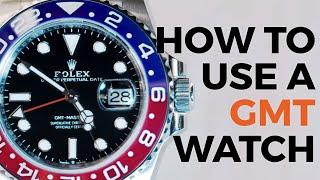 How to use a GMT Watch Function | Rolex GMT-Master II | Crown & Caliber