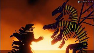 Godzilla vs King Ghidorah vs Mega Mech in People Playground 1.8