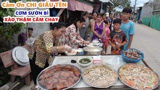 Ngày Lễ Thức Sớm Chuẩn Bị 100 Phần | CƠM SƯỜN BÌ XÀO THẬP CẨM CHAY | Bà Con Đứng Hàng Dài/ #NSĐQ