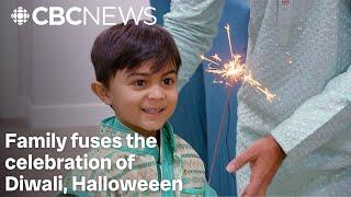 This family fused Diwali and Halloween celebrations