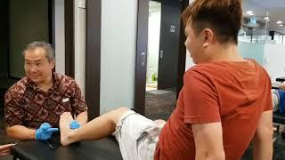 Master Chris Leong Tit Tar For Ankle injury due to Fall down We base in Malaysia 