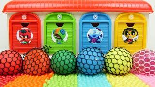 Satisfying Video | How I Made 4 Color ASMR Garage 6 Rainbow Path With Beads FROM Stress Balls ASMR