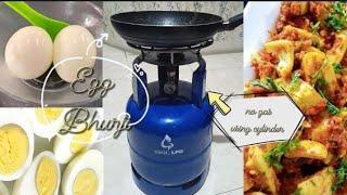 Boil Egg Bhurji On Gas Cylinder| Boiled Egg Bhurji Recipe| उबले अंडे की भुर्जी |Egg Breakfast Recipe