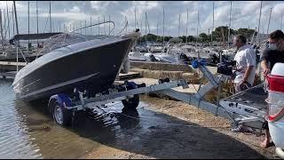 BIGFIC - Fonctionnement du treuil électrique porte bateau 1,6T - Sortie de l'eau