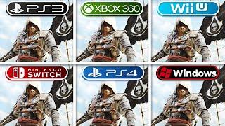 Assassin's Creed IV Black Flag | PS3 vs Xbox 360 vs Wii U vs Switch vs PS4 vs PC | Comparison