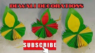 How To Make Diya 🪔 With Paper|| Diya Decoration ||   Diwali Home Decoration Ideas||