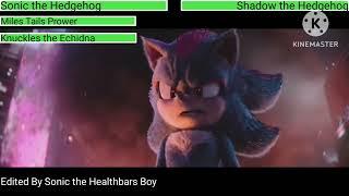 Sonic the Hedgehog 3 (2024) Team Sonic vs. Shadow the Hedgehog with healthbars