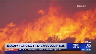 Deadly Fairview Fire in Hemet grows to 4,500 acres