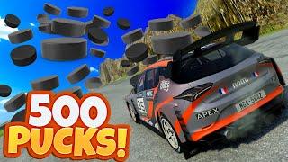 500 PUCKS vs Our Cars on a Steep Mountain! (BeamNG Drive Mods)