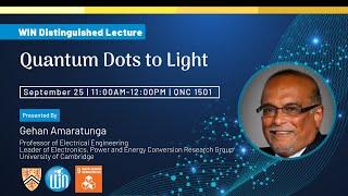 Professor Gehan Amaratunga | WIN Distinguished Lecture Series