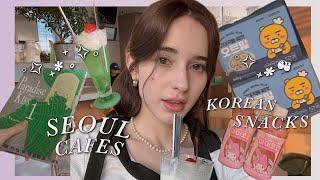 weekly Seoul Vlog ️ Hongdae cafes and Korean snack marts