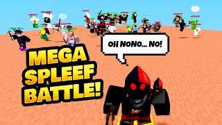 Mega Spleef Battle on Roblox BedWars!