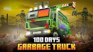 100 DAYS ON A GARBAGE TRUCK IN THE TRASH APOCALYPSE IN MINECRAFT!