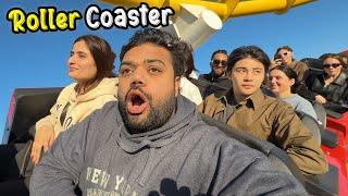 Riding A Roller Coaster On A Beach  | Samandar Mein Amusement Park In United States Of America 