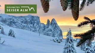 Winter in the Dolomites region Seiser Alm ️️️